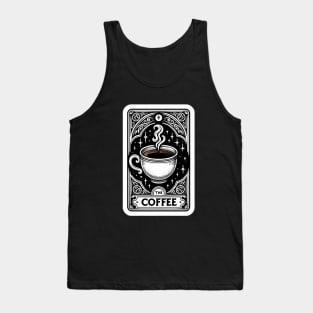 The Coffee Tarot Card Reading Funny Caffeinated Witch Tank Top